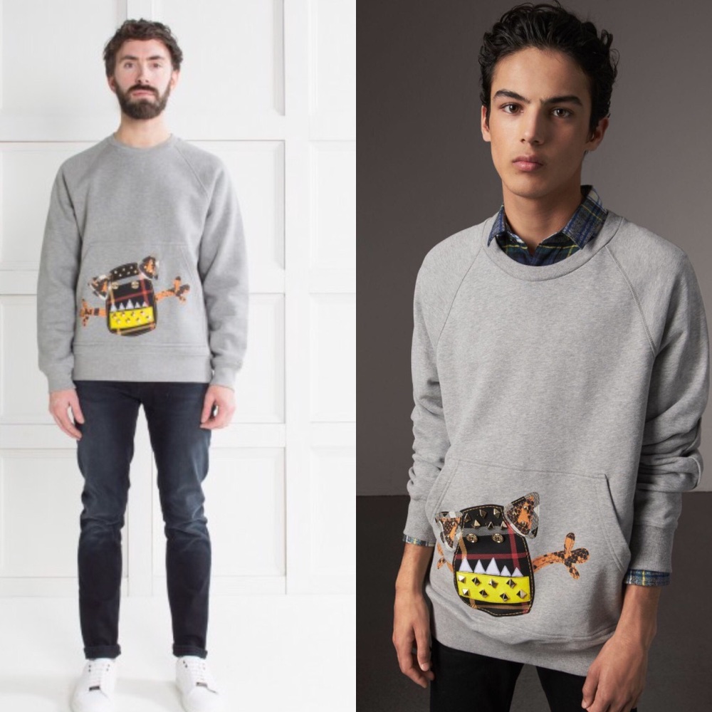 Burberry Creature Motif Jersey Sweatshirt.